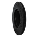R1 82-85 Mercedes-Benz 380SEC Front Left Drilled & Slotted Black Brake Rotor