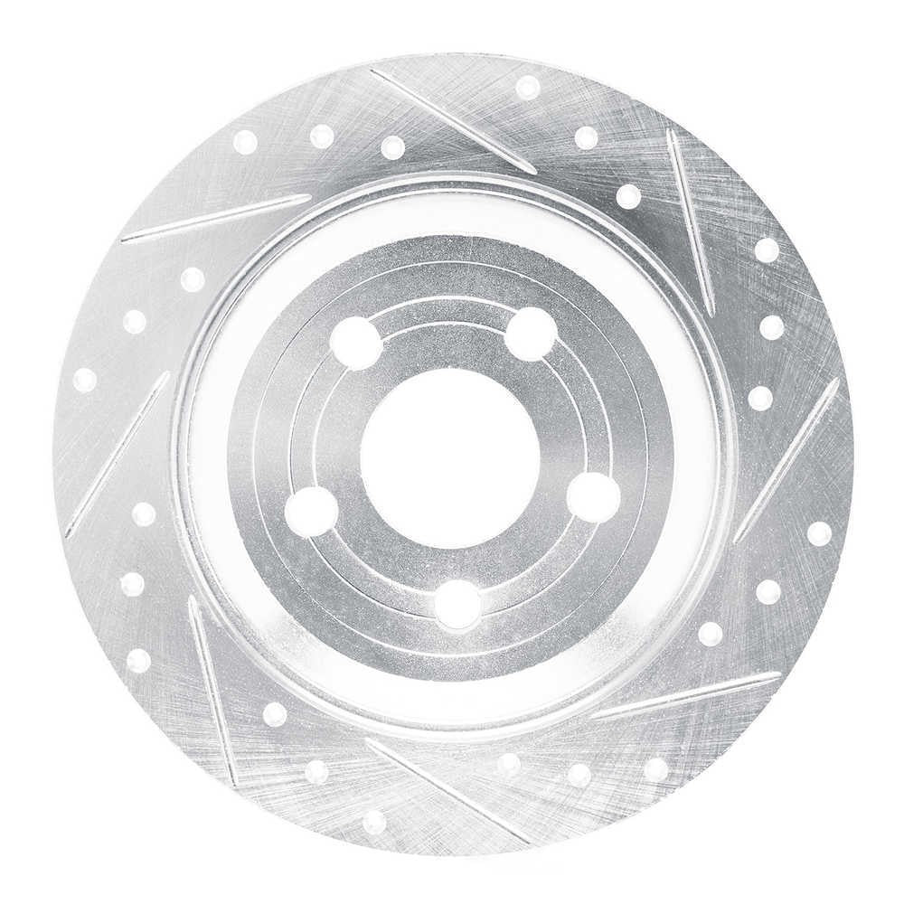 R1 22-25 Ford Maverick Rear Right Drilled & Slotted Black Brake Rotor