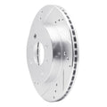 R1 91-02 Saturn SL1 Front Left Drilled & Slotted Black Brake Rotor