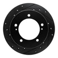 R1 83-98 Chevrolet Tracker Front Left Drilled & Slotted Black Brake Rotor