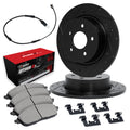 R1 09-14 Mini Countryman And Paceman) Front Drilled & Slotted Geo-Carbon Series Rotor