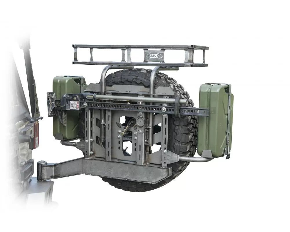 ~(12 lbs. 20X20X7)~ Destroyer 5 Gallon Jerry Can Mount / Passenger Side Only Bare Steel 2007-2017 Jeep JK Wrangler