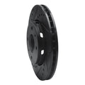 R1 00-04 Volvo S40 Front Left Drilled & Slotted Black Brake Rotor