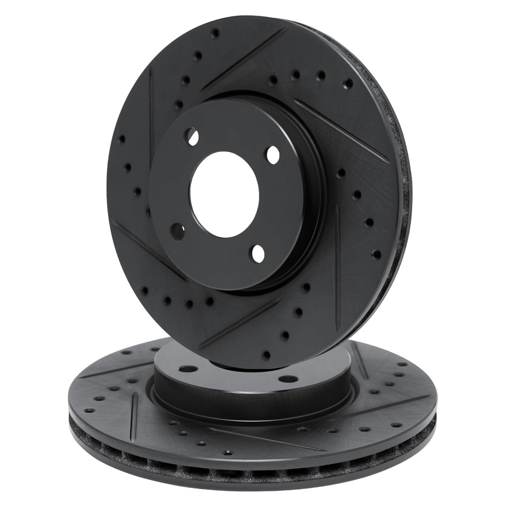 R1 Concepts Brake Rotor- D/S - Black Fits INFINITI G20