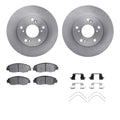 R1 Concepts E- Line Series Brake Rotor with Ceramic Brake Pads Hdw Fits Honda Civic