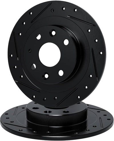 R1 Concepts Brake Rotor- D/S - Black Fits Lotus Eclat