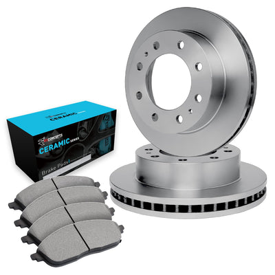 R1 Concepts E- Line Series Brake Rotor with Ceramic Brake Pads Fits Dodge B300