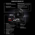 R1 eLINE Series Brake Rotors - D/S - Black - Perf Off-Road/Tow Pads - Hdw Fits Dodge Durango