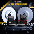 R1 Concepts Brake Rotors - Carbon Coated w/ Optimum Oe Pads Hdw Fits BMW X5