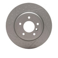 R1 2006-2013 BMW 330I Rear GeoSPEC Coated Rotor - Dimpled and Slotted