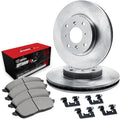 R1 Concepts Brake Rotor- Blank with Optimum Oe Pads Hdw Fits Kia Sephia