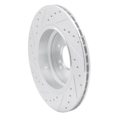 R1 Concepts Brake Rotor Drilled and Slotted Silver Fits BMW M3