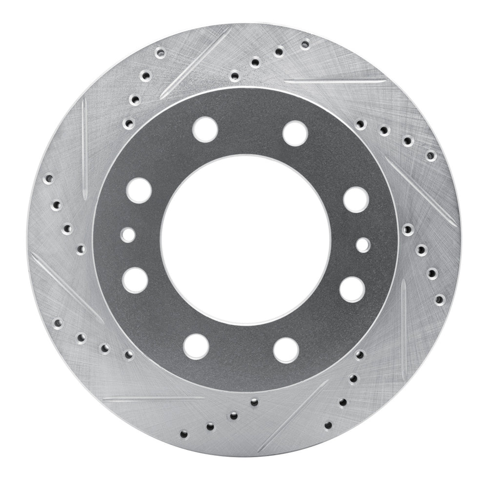 R1 Concepts Brake Rotor Drilled and Slotted Silver