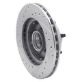 R1 Concepts Brake Rotor Drilled and Slotted Silver Fits Ford Aerostar