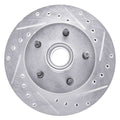 R1 Concepts Brake Rotor Drilled and Slotted Silver Fits Ford Aerostar