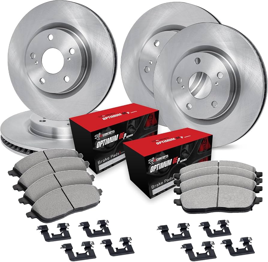 R1 18-25 Honda Accord Front & Rear Brake Rotor Set w/Optimum OE Pads and Hardware