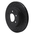 R1 97-02 Dodge Durango Front Left Drilled & Slotted Black Brake Rotor