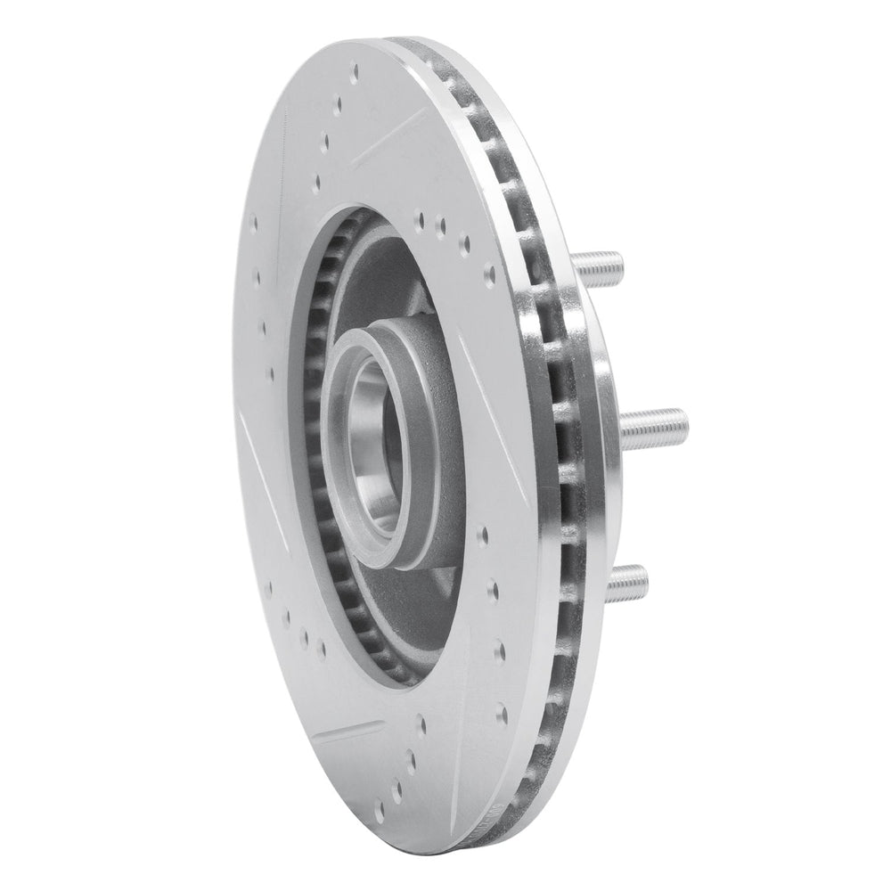 R1 82-87 Volvo 760 Series Front Right Drilled & Slotted Black Brake Rotor