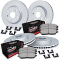 R1 06-24 Chrysler Aspen Front & Rear Carbon Coated Rotor Set w/Off-Road/Tow Pads