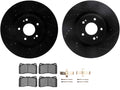 R1 E- Line Series Brake Rotor - D/S - Black w/ Ceramic Pads Hdw