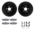 R1 E- Line Series Brake Rotor - D/S - Black w/ Ceramic Pads Hdw