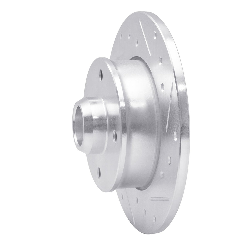 R1 85-02 Volkswagen Golf Rear Right Drilled & Slotted Black Brake Rotor