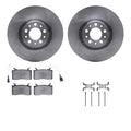 R1 17-25 Alfa Romeo Stelvio Front Brake Rotor Set w/Optimum OE Pads and Hardware