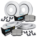 R1 18-21 Volvo XC60 Front & Rear Carbon Coated Brake Rotor Set w/Euro Ceramic Pads and Hardware