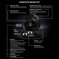 R1 18-25 Audi Q3 Rear Drilled & Slotted Black Brake Rotor Set w/Euro Ceramic Pads and Hardware