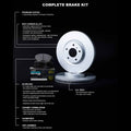 R1 Concepts Brake Rotors - Carbon Coated w/ Euro Ceramic Pads Snsr Hdw Fits Audi Q5