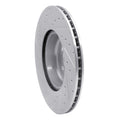 R1 Concepts Brake Rotor Drilled and Slotted Silver Fits BMW 330i