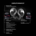 R1 Concepts Brake Rotor- Blank with Optimum Oe Pads Hdw Fits Audi A3