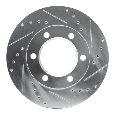 R1 Concepts Brake Rotor Drilled and Slotted Silver Fits Chevrolet Blazer
