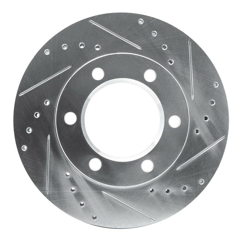 R1 Concepts Brake Rotor Drilled and Slotted Silver Fits Chevrolet Blazer