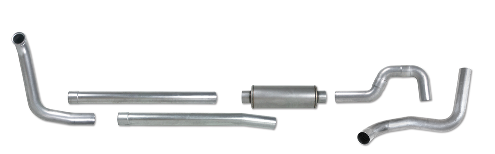 ENGINEERING HOLD 1999.5-2003.5 FORD 7.3L POWERSTROKE F450 KIT 4in TURBO-BACK MUFFLER REPLACEMENT PIPE SINGLE; ALUMINIZED