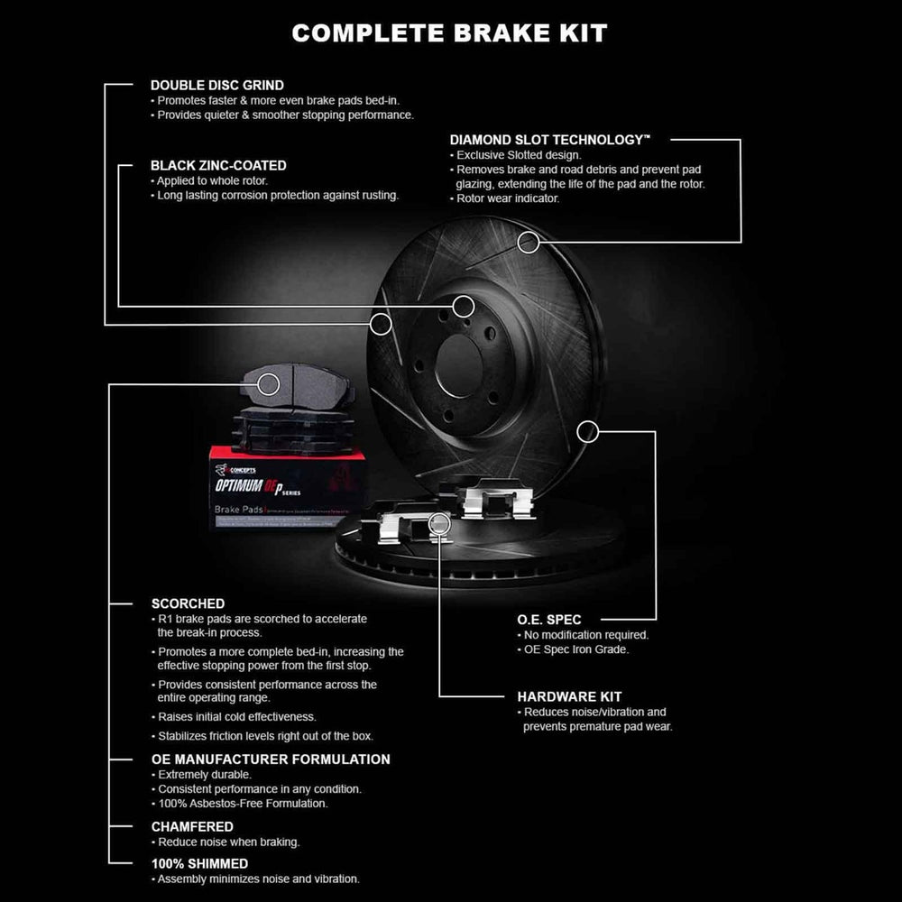 R1 Concepts Brake Hose Fits Dodge Charger