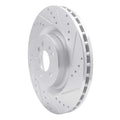 R1 13-19 Mercedes-Benz GLS350 Front Right Drilled & Slotted Black Brake Rotor