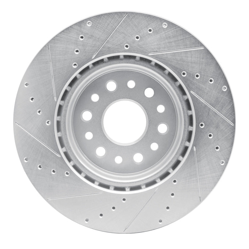 R1 19-25 Ram 1500 Front Right Drilled & Slotted Black Brake Rotor