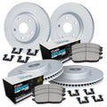 R1 Concepts Brake Rotors - Carbon Coated w/ Euro Ceramic Pads Hdw Fits Volvo XC60