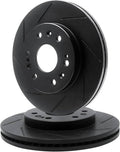 R1 Concepts Brake Rotor- Slotted - Black Fits Dodge Viper