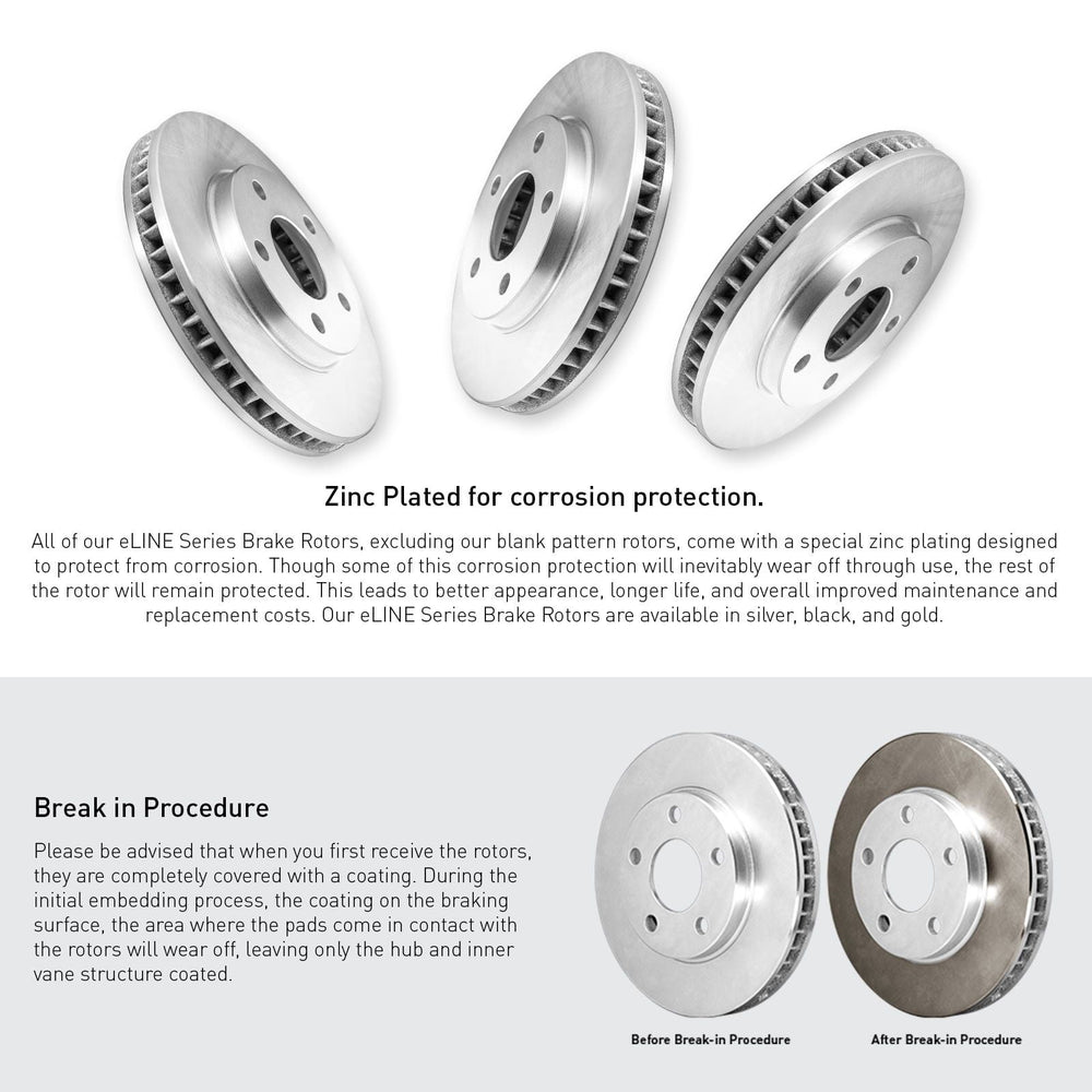 R1 Concepts E- Line Series Brake Rotor with Ceramic Brake Pads Fits Ford Ranger