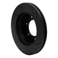 R1 06-10 Hummer H3T Front Left Drilled & Slotted Black Brake Rotor
