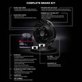 R1 13-16 Chrysler 200 Front Drilled & Slotted Black Brake Rotor Set w/Optimum OE Pads and Hardware