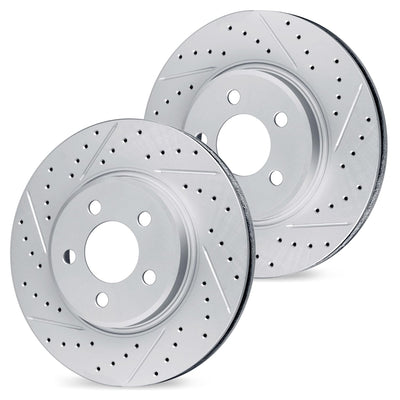 R1 16-25 BMW 330i Front Drilled & Slotted Carbon Coated Brake Rotor Set