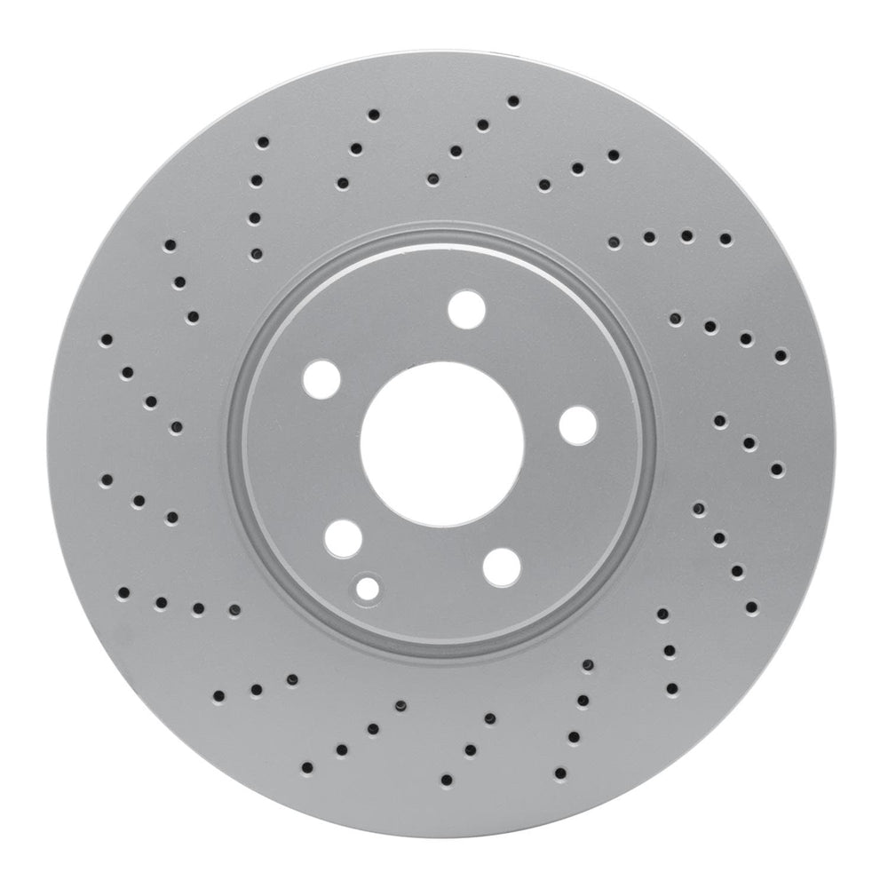 R1 Concepts GEOSPEC Coated Rotor - Drilled Fits Mercedes-Benz E500