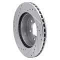 R1 97-02 Dodge Dakota 4WD Front Right Drilled & Slotted Black Brake Rotor