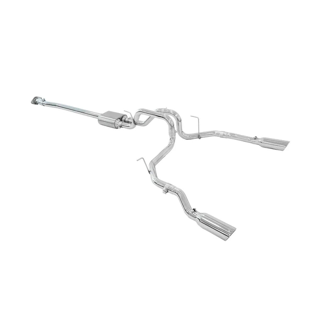 0914 FORD F150 CATBACK EXHAUST SYSTEM POLISHED TUBE W/POLISHED TIPS