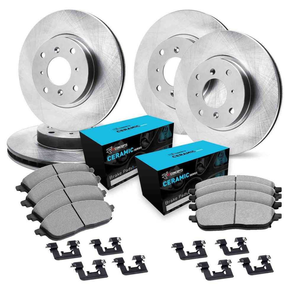R1 00-05 Toyota MR2 Spyder Front & Rear Brake Rotor Set w/Ceramic Pads and Hardware