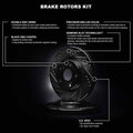 R1 Concepts Brake Rotor- D/S - Black