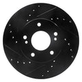 R1 Concepts Brake Rotor Drilled and Slotted Silver Fits Infiniti I30